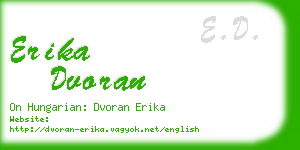 erika dvoran business card